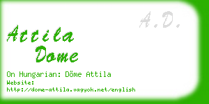 attila dome business card