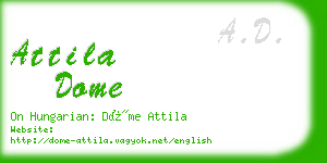 attila dome business card